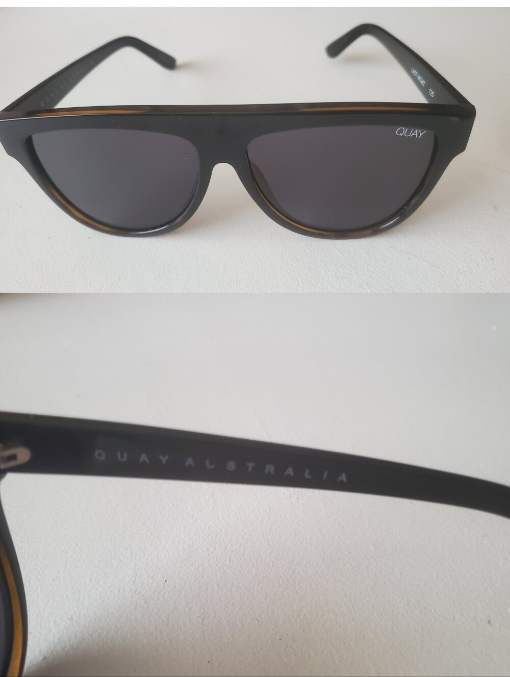 Quay Australia Black and Tortoise Drama By Day Sunglasses - Picture 3 of 6